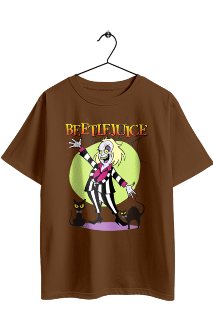 Oversized t-shirt with prints Beetlejuice. Beetlejuice, comedy, ghost, horror, movie, tim burton, warner bros. 2070702