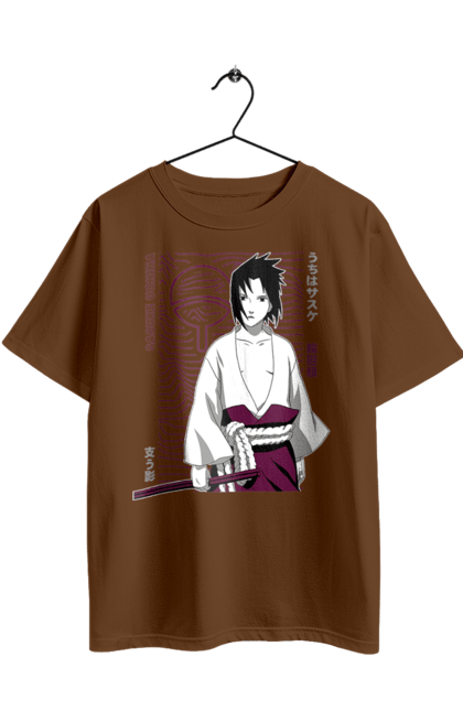 Футболка оверсайз з принтом "Наруто Саске Учіха". Naruto, sasuke, sasuke uchiha, аніме, команда 7, команда номер 7, манга, наруто, саске, саске учіха. 2070702