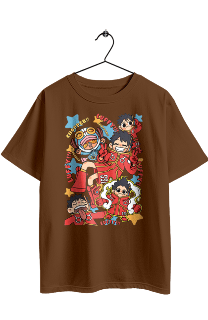 Футболка оверсайз з принтом "Ван Піс Луффі". Luffy, one piece, аніме, ван піс, великий куш, луффі, манга, монки де луффі, пірати. 2070702