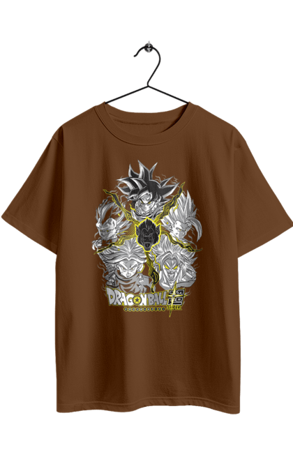 Футболка оверсайз з принтом "Перли дракона". Anime, dragon ball, goku, manga, vegeta, аніме, вегета, гоку, манга, перли дракона. 2070702