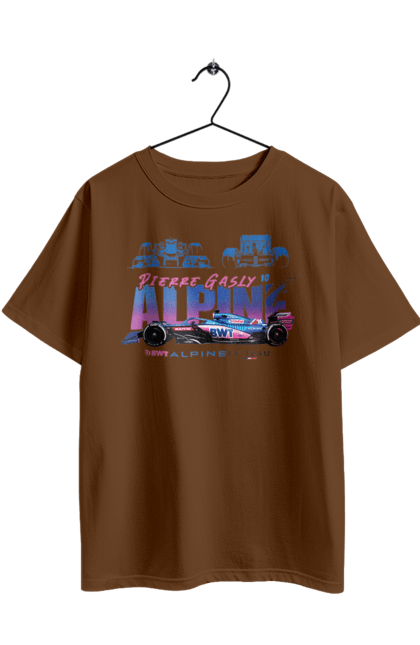 Футболка оверсайз з принтом "Alpine F1 Team". Alpine, alpine f1 team, bwt, авто, авто, автомобіль, автоспорт, гонки, гоночний автомобіль, спорт. 2070702