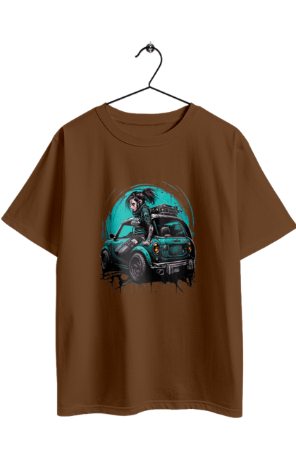 Футболка оверсайз з принтом "Кіберпанк дівчина". Арт, графіка, дівчата, ігри, кіберпанк, малюнок. 2070702