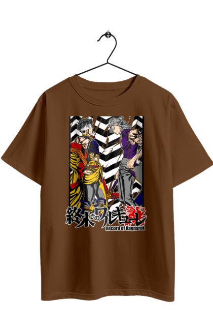 Футболка оверсайз з принтом "Повість про кінець світу Аїд та Цінь Ши Хуан ді". Anime, hades, manga, qin shi huang, record of ragnarok, аїд, аніме, комікс, манга, цінь ши хуан-ді. 2070702