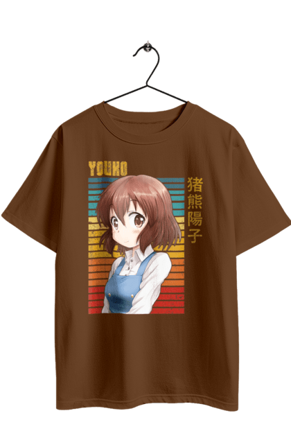 Футболка оверсайз з принтом "Золота мозаїка Йоко Інокума". Anime, kiniro mosaic, kinmoza, manga, yoko inokuma, аніме, золота мозаїка, йоко, йоко інокума, манга. 2070702