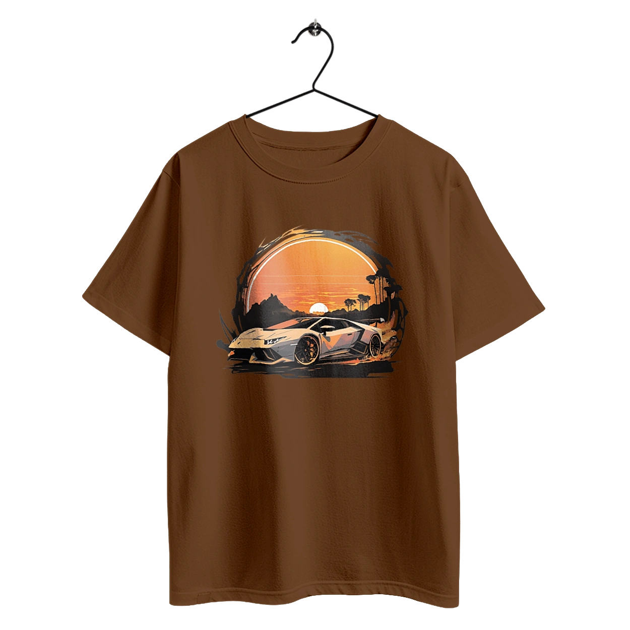 Lamborghini at sunset