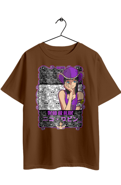 Футболка оверсайз з принтом "Ван Піс Ніко Робін". Nico robin, one piece, аніме, ван пис, ван піс, дитина диявола, манга, ніко робін, світ революції. 2070702