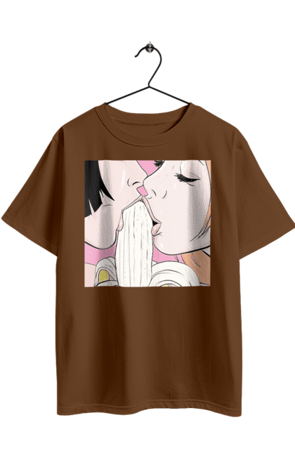 Футболка оверсайз з принтом "Дівчата Їдять Банан". Лизати, смоктати. 2070702