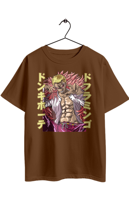 Футболка оверсайз з принтом "Ван Піс Донкіхот Дофламінго". Donquixote doflamingo, heavenly yaksha, one piece, аніме, ван пис, ван піс, манга, небесний якша. 2070702