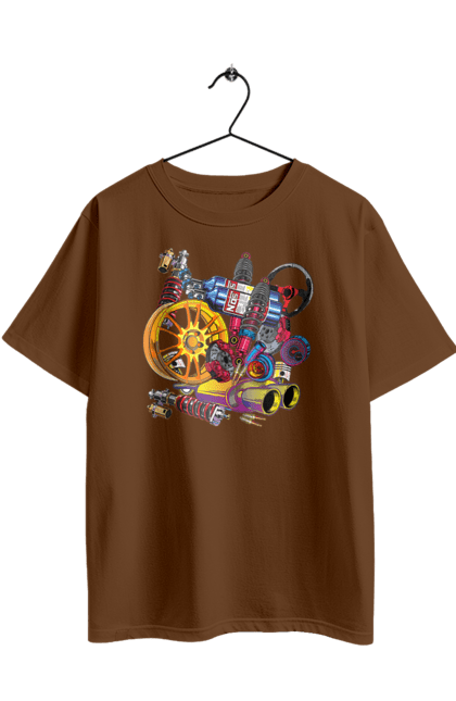 Футболка оверсайз з принтом "Автозапчастини". Автозапчастини, гонка, драгрейсинг, драйв, машина, стрітрейсинг. 2070702