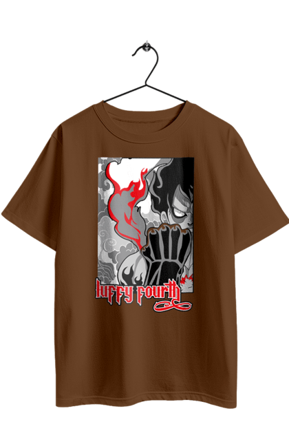 Футболка оверсайз з принтом "Ван Піс Луффі". Luffy, one piece, аніме, ван піс, великий куш, луффі, манга, монки де луффі, пірати. 2070702