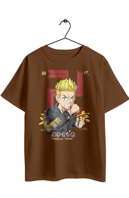 Футболка оверсайз с принтом Токийские мстители Такемичи. Tokyo revengers, аниме, боевик, игра, манга, сериал, такемичи, токийские мстители, триллер, фантастика. 2070702