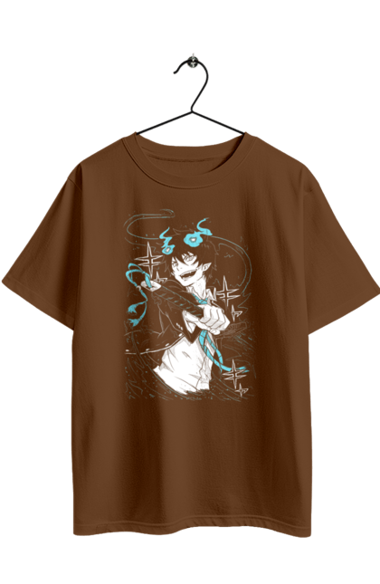 Футболка оверсайз з принтом "Блакитний екзорцист Рін". Blue exorcist, rin, rin okumura, аніме, блакитний екзорцист, демон, манга, рін, рін окумура, синій екзорцист. 2070702