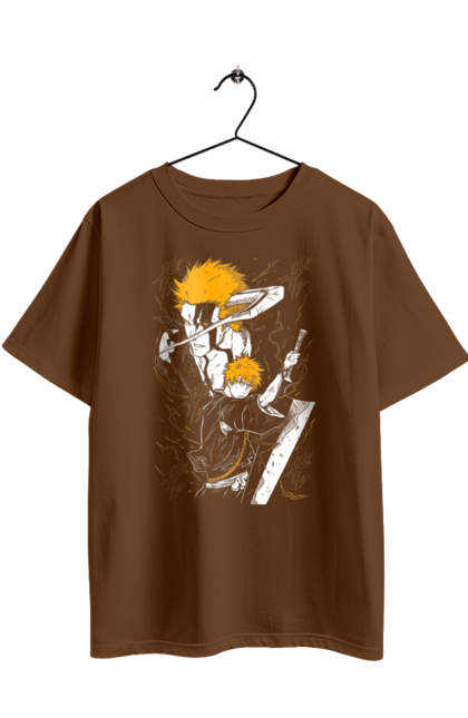 Футболка оверсайз з принтом "Бліч Куросакі Ічіґо". Anime, bleach, ichigo kurosaki, manga, аніме, бліч, ічіго, куросакі ічіґо, манга. 2070702