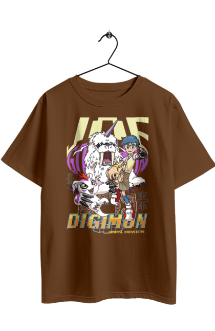 Oversized t-shirt with prints Digimon Jou Kido. Anime, bandai, digimon, digital monsters, jou kido, manga, media franchise, virtual pets. 2070702
