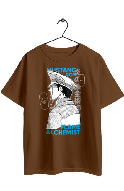 Футболка оверсайз з принтом "Сталевий Алхімік Рой Мустанг". Fullmetal alchemist, roy mustang, аніме, комедія, манга, ранобе, рой мустанг, сталевий алхімік, стімпанк. 2070702