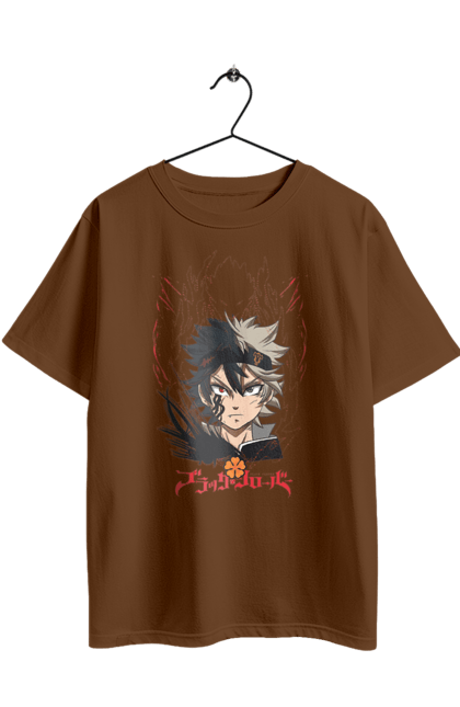 Футболка оверсайз з принтом "Black Clover Аста". Anime, asta, black clover, manga, wizard king, аніме, аста, король магів, манга, чорна конюшина. 2070702