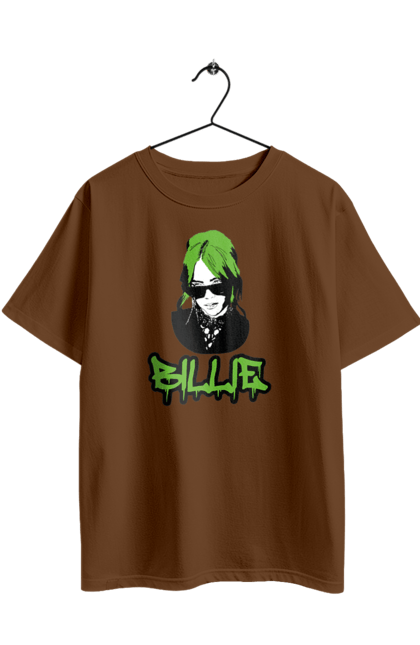 Футболка оверсайз з принтом "Billie Eilish". Активістка, біллі айліш, мизукант, права, співачка, тварини. 2070702