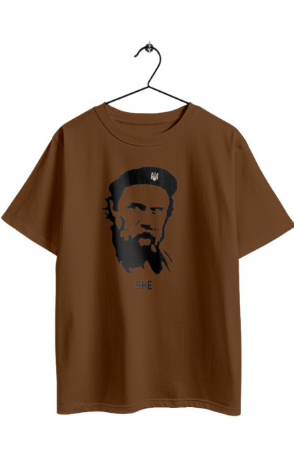 Футболка оверсайз з принтом "Шевченко". Берет, кобзарь, тарас, украина, шевченко. 2070702