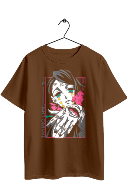 Футболка оверсайз з принтом "Винищувач Демонів Енму". Demon slayer, enmu, kimetsu no yaiba, аніме, винищувач демонів, дванадцять лун, демон, енму, манга. 2070702