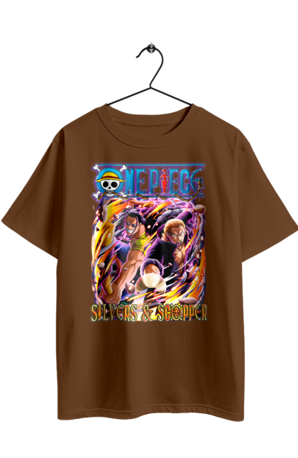 Футболка оверсайз з принтом "Ван Піс Сільверс та Скоппер". One piece, scopper gaban, silvers rayleigh, аніме, ван піс, великий куш, манга, сільверс, скоппер. 2070702