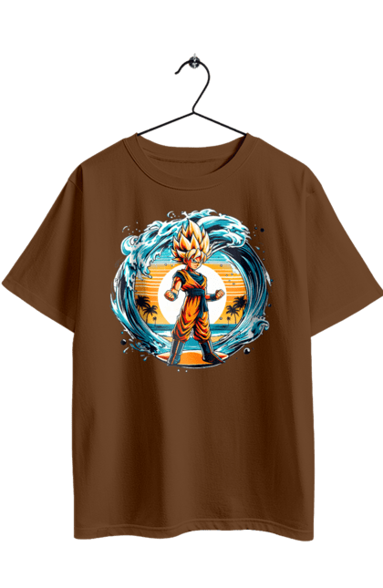 Футболка оверсайз з принтом "Перли дракона Сон Гоку". Dragon ball, manga, son goku, аніме, гоку, манга, перли дракона, сон гоку. 2070702