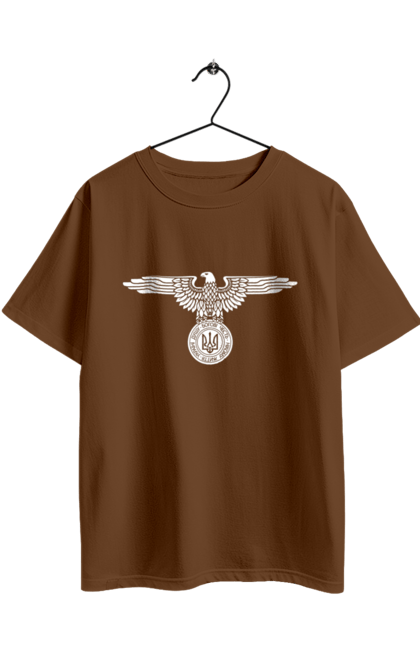 Футболка оверсайз з принтом "Тризуб і Орел". Герб, герб україни, орел, патріотичне, україна, українська символіка, українське. 2070702