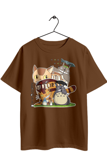 Футболка оверсайз з принтом "Тоторо". Аніме, комедія драма, мій сосід тоторо, пригоди, серіал, фентезі, фільм. 2070702