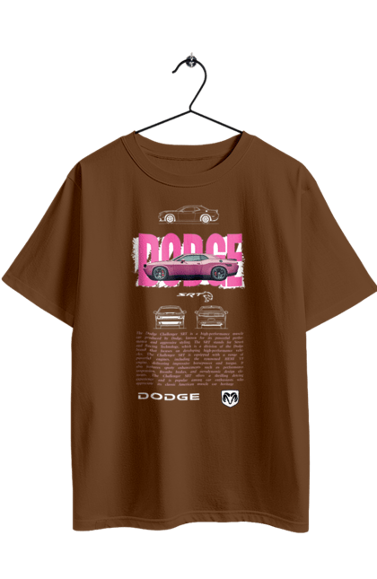 Футболка оверсайз з принтом "Dodge". Challenger, chrysler, dodge, авто, автомобіль, гонка, додж. 2070702
