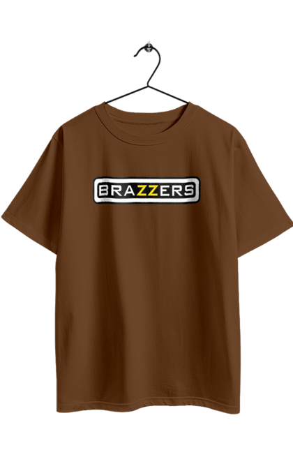 Футболка оверсайз з принтом "Brazzers". Бразерс, браззерс, порно хаб, порнохаб. 2070702