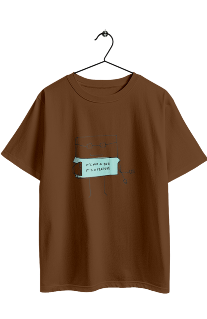 Футболка оверсайз з принтом "Це не баг це фіча". Angular, c, css, html, it, javascript, jquery, php, python, react, svelt, vue, айтишник, айті, гумор, код, кодувати, прогер, програміст, програмісти, ти ж, ти ж програміст, тиж програміст. 2070702