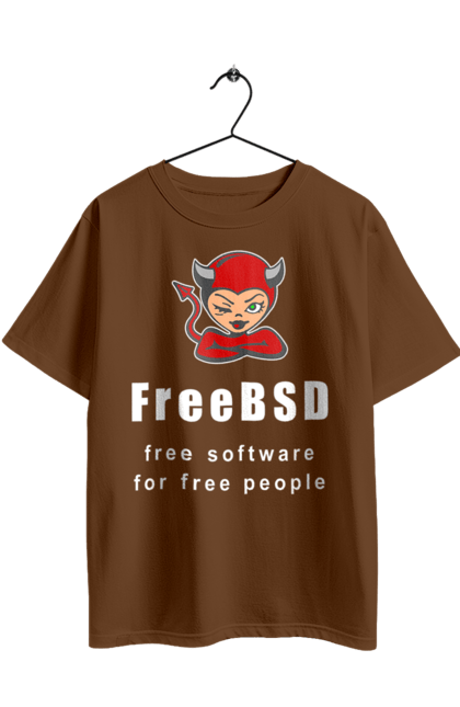 Футболка оверсайз з принтом "Freebsd Для Вільних". Bsd, freebsd, unix, адміністратор, айті, айтішник, безкоштовна, безкоштовно, бестія, білий, вільна, демон, демонесса, доступність, незалежність, операційна система, ос, програміст, програмне забезпечення, свобода, сисадмін, система, системний адміністратор, софт, текст, червоний. 2070702