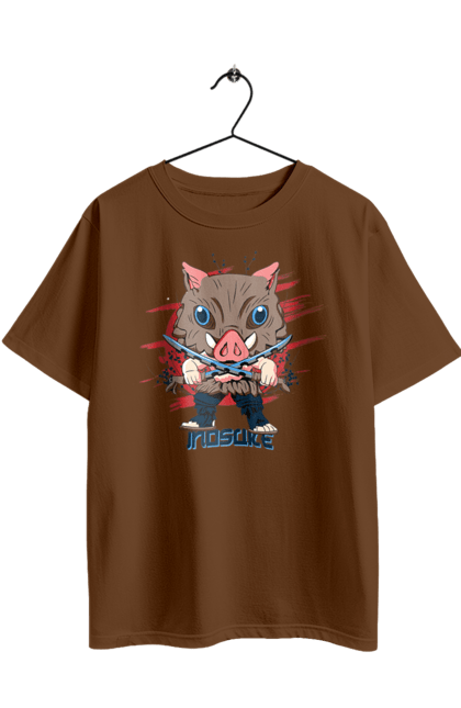 Футболка оверсайз з принтом "Винищувач Демонів Іноске". Demon slayer, inosuke, inosuke hashibira, kimetsu no yaiba, аніме, винищувач демонів, іноске, іноске хашибіра, манга. 2070702