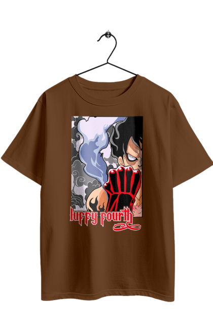 Футболка оверсайз з принтом "Ван Піс Луффі". Luffy, one piece, аніме, ван піс, великий куш, луффі, манга, монки де луффі, пірати. 2070702