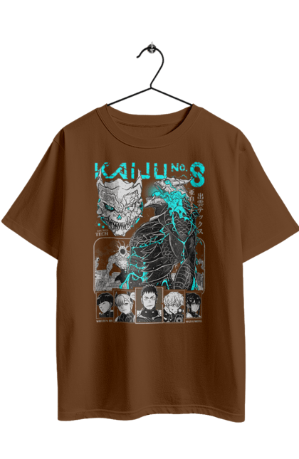 Oversized t-shirt with prints Kaiju № 8 Kafka Hibino. Anime, hibino kafka, kafka hibino, kaiju, kaiju 8, kaiju 8, kaiju № 8, manga. 2070702