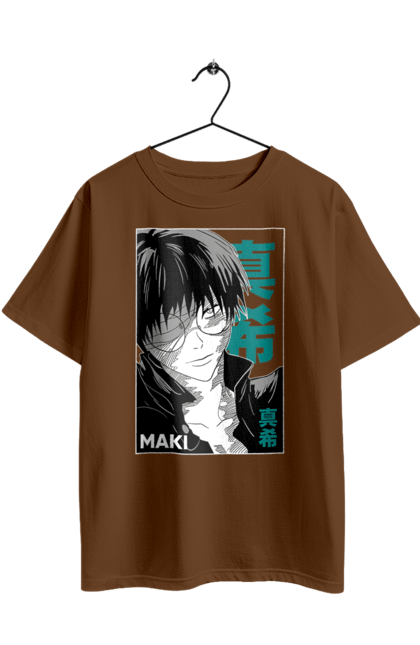 Футболка оверсайз з принтом "Магічна битва Макі". Anime, jujutsu kaisen, maki, maki zenin, manga, аніме, магічна битва, макі, макі зенін, манга. 2070702