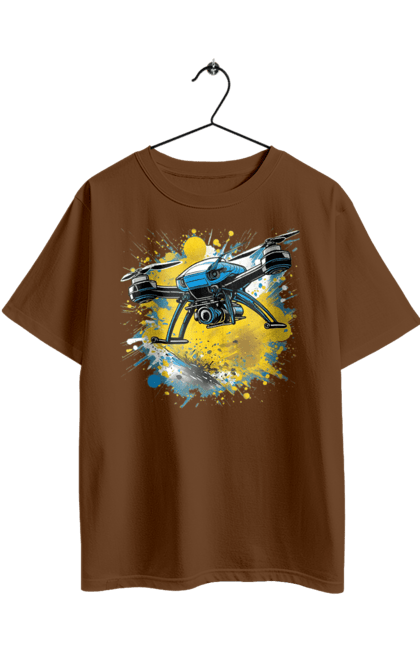 Футболка оверсайз з принтом "Дрон". Дрон, зсу, символ україни, україна, фпв дрон. 2070702