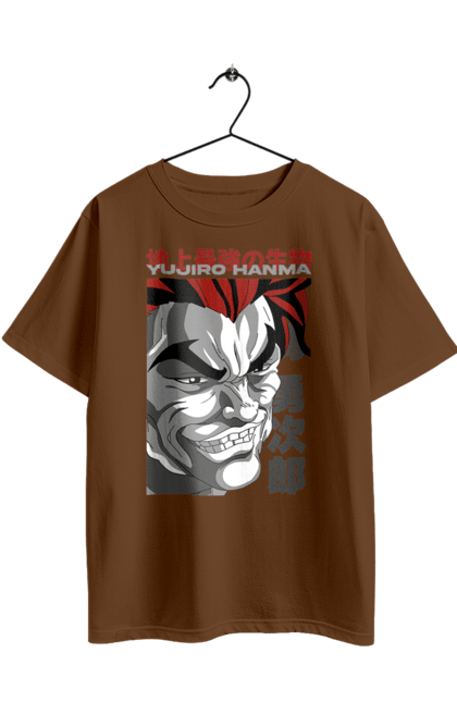 Футболка оверсайз з принтом "Боєць Баки Ханма Юдзіро". Anime, hanma baki, manga, yujiro hanma, аніме, боєць баки, бойові мистецтва, манга, серіал, ханма юдзіро. 2070702