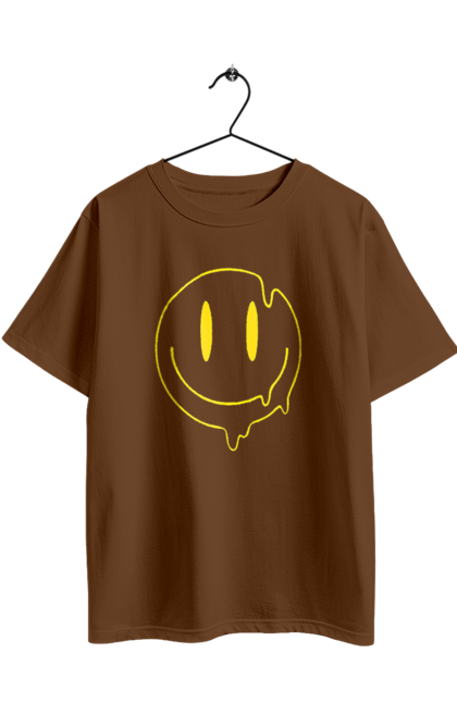 Футболка оверсайз з принтом "Літній Смайлик". Весела пика, веселий смайлик, жарко, комп`ютерна посмішка, людина з посмішкою, пика, поплив, посмішка, смайл гарного настрою, смайлик, спітнілий смайлик, тече, усміхнене пика, усміхнений чоловічок, чоловічок з посмішкою. 2070702