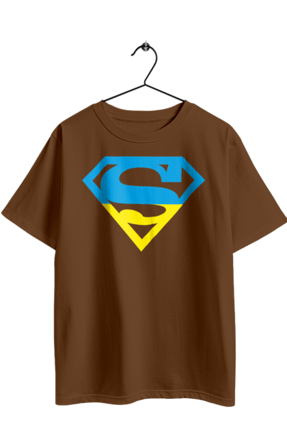 Футболка оверсайз з принтом "Україна супер". Символіка, супер, україна. 2070702