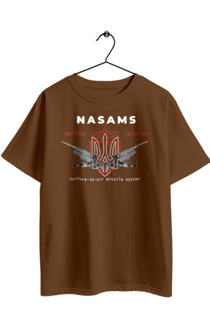 Футболка оверсайз з принтом "NASAMS". Nasams, zuzana, гаубиця, два герби, залужний, сюзанна. 2070702