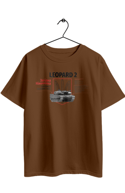Футболка оверсайз с принтом Leopard 2. Leopard 2, залужный, оружие, танк. 2070702