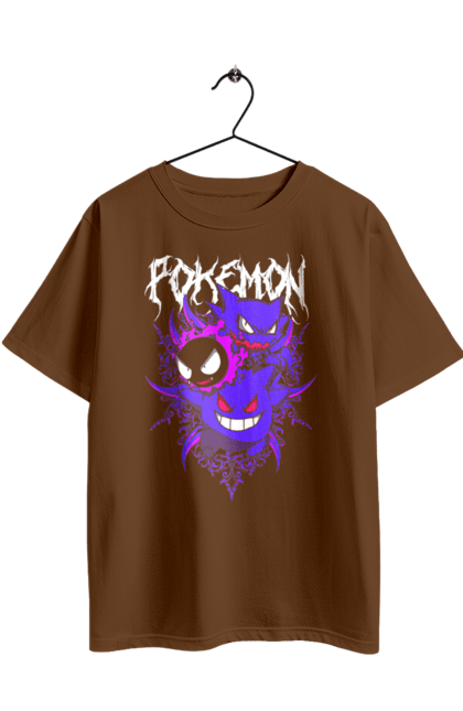 Футболка оверсайз з принтом "Покемон Генгар". Gengar, nintendo, pokémon go, аніме, генгар, ігри, покемон, фусігібану. 2070702