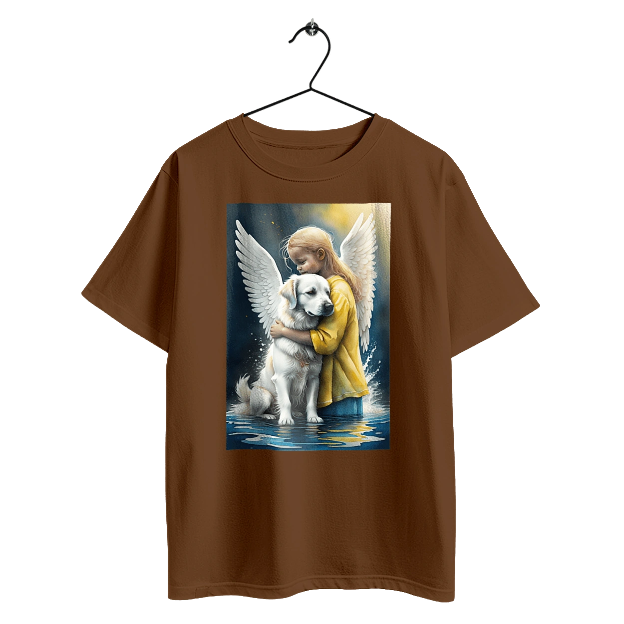 Girl and dog angel [memorial to dead animals]