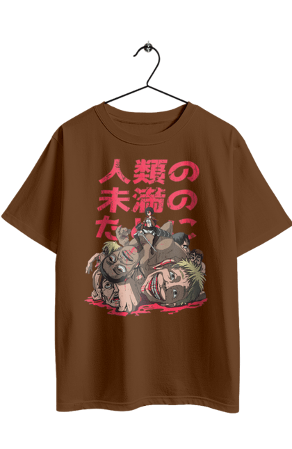 Футболка оверсайз з принтом "Атака Титанів Мікаса Аккерман". Anime, manga, mikasa ackerman, аніме, атака титанів, драма, манга, мікаса, мікаса аккерман. 2070702