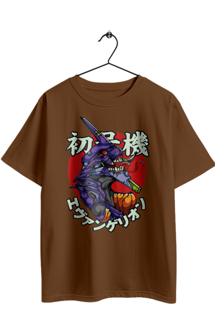 Футболка оверсайз з принтом "Євангеліон". Evangelion, neon genesis evangelion, аніме, єва 01, євангеліон, манга, синдзі, янгол. 2070702