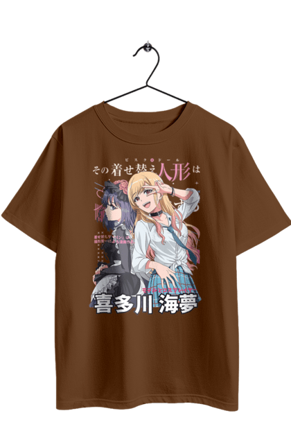 Футболка оверсайз з принтом "Ця фарфорова лялечка закохалася". Anime, manga, marin kitagawa, my dress-up darling, аніме, манга, марін, марін кітагава, фарфорова лялечка. 2070702