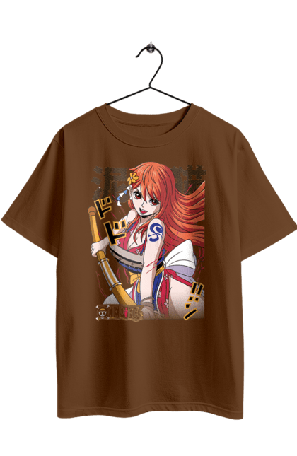 Футболка оверсайз з принтом "Ван Піс Намі". Cat burglar, nami, one piece, аніме, ван пис, ван піс, кішка-злодійка, манга, намі. 2070702