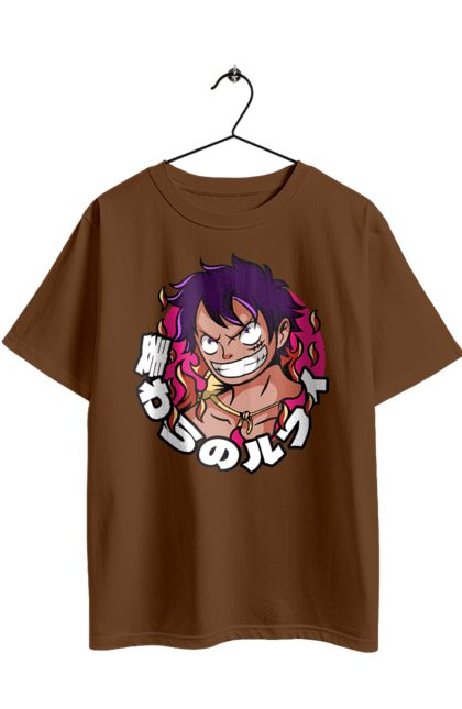 Футболка оверсайз з принтом "Ван Піс Луффі". Luffy, one piece, аніме, ван піс, великий куш, луффі, манга, монки де луффі, пірати. 2070702