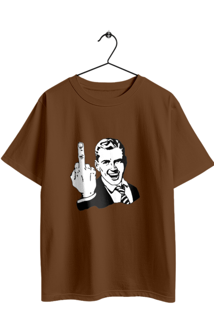 Футболка оверсайз з принтом "Fuck". Fuck, палец, рука, фак. 2070702