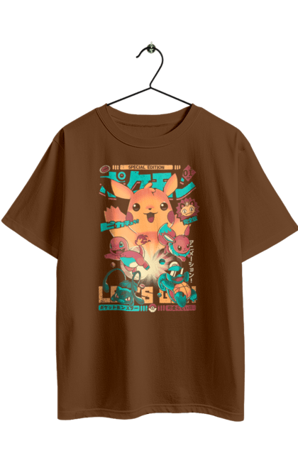 Футболка оверсайз з принтом "Пакемон". Anime, pokemon, x та y, xy z, алмаз та перли, біле та чорне, бойовий вимір, галактичні битви, долі суперників, игри, майстер пригоди, переможці ліги синно, покемон бульбазавра, покемон сквірта, покемон чармандера, пригоди в колос, пригоди у юнові, серіал покемон, хлопчик еш. 2070702